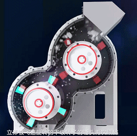 雙級粉碎機(jī)工作原理示意圖