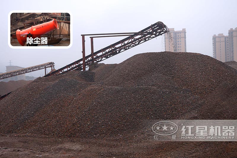 成品物料展示，安置除塵器，達(dá)到環(huán)保要求