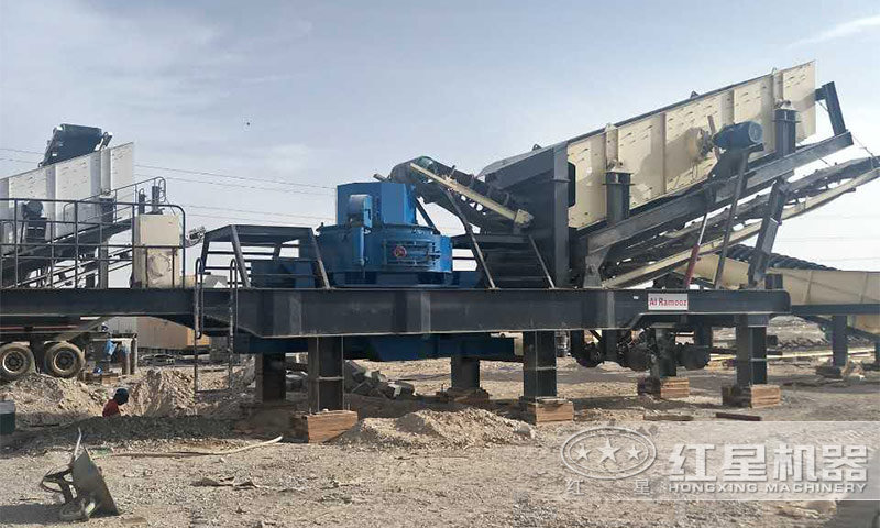 移動式制砂碎石機(jī)現(xiàn)場