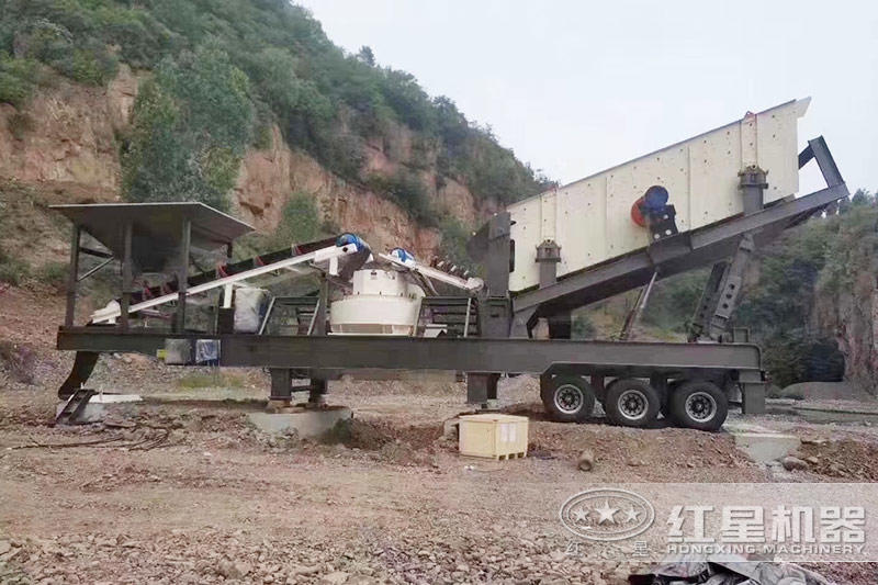 移動式建筑垃圾破碎制砂一體機(jī)現(xiàn)場