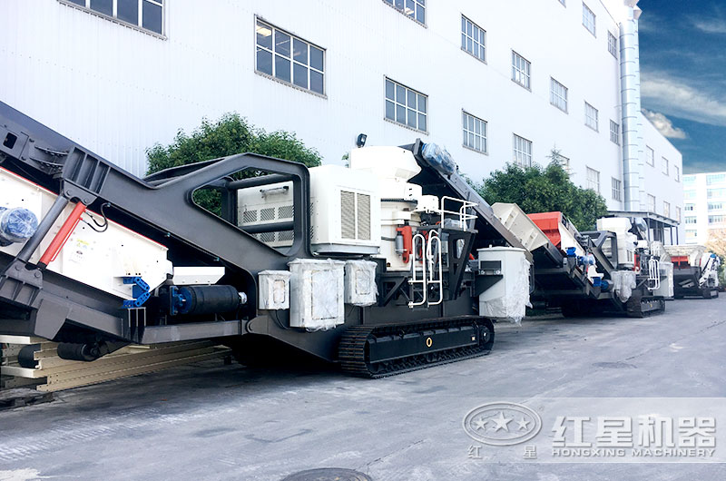 圓錐破履帶式碎石機(jī)，液壓碎石智能性好