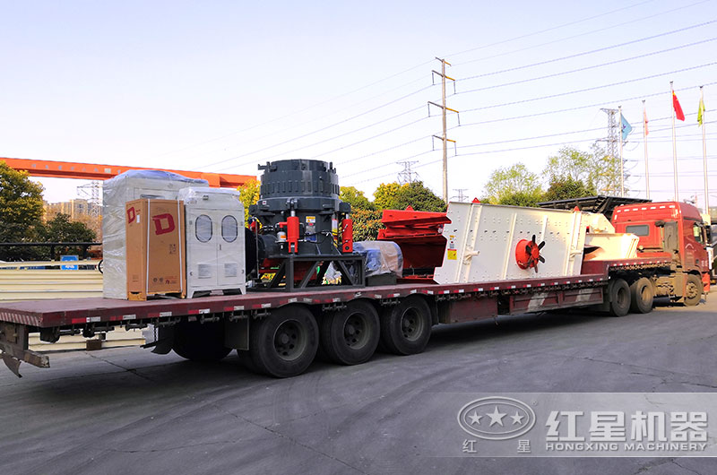 全套安山巖破碎制砂生產線設備發(fā)貨